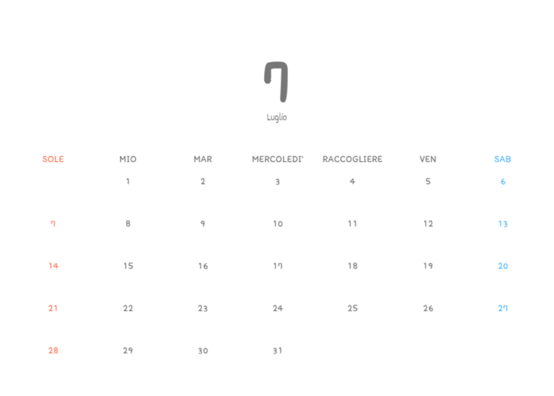 Simpatici calendari con illustrazioni di peluche