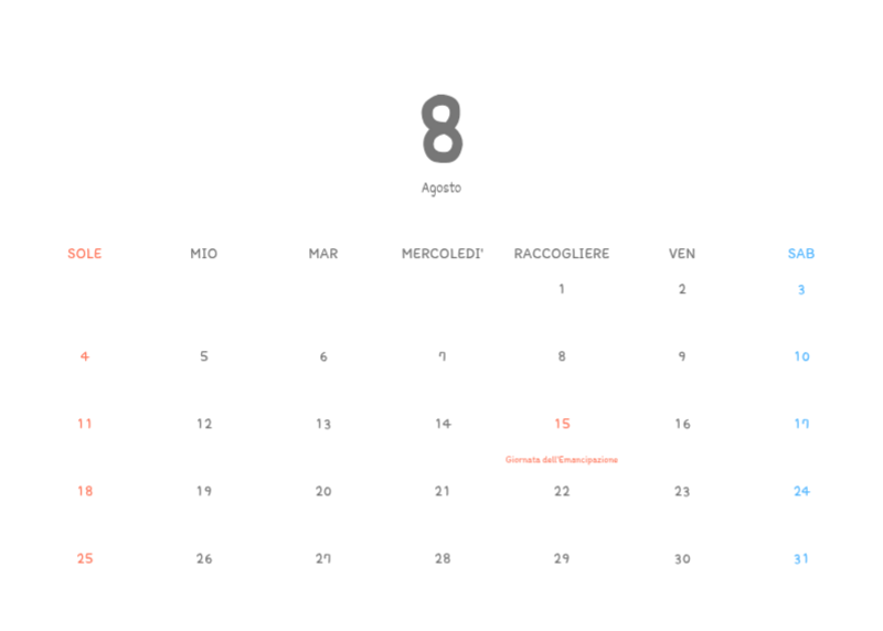 Simpatici calendari con illustrazioni di peluche