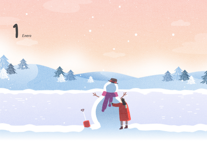 Simpáticos calendarios con adorables ilustraciones