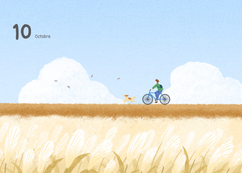 Calendriers mignons avec des illustrations câlines