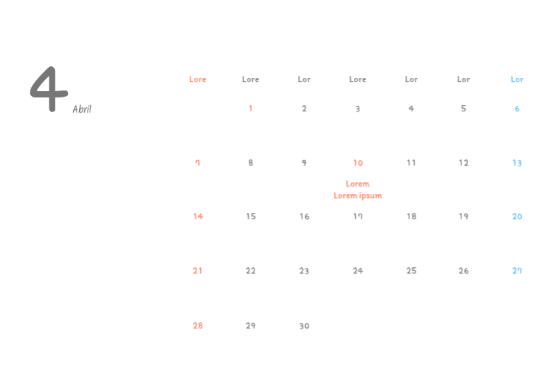 Simpáticos calendarios con adorables ilustraciones