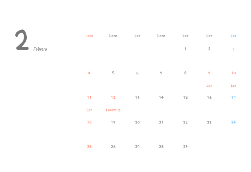 Simpáticos calendarios con adorables ilustraciones