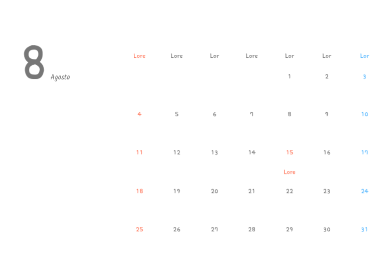 Simpáticos calendarios con adorables ilustraciones