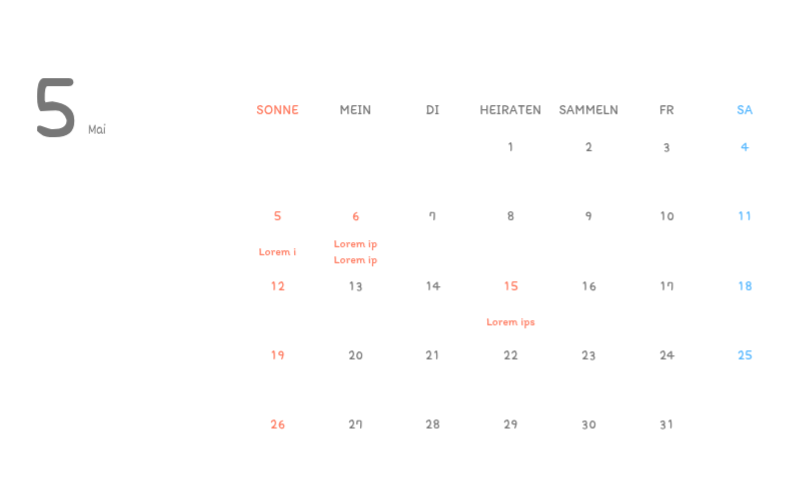 Niedliche Kalender mit knuffigen Illustrationen