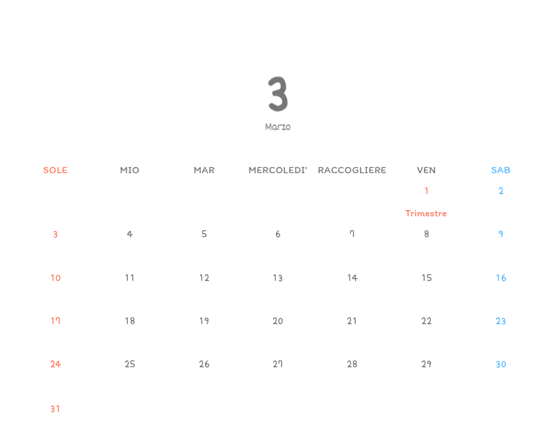Simpatici calendari con illustrazioni di peluche