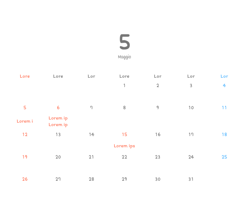 Simpatici calendari con illustrazioni di peluche