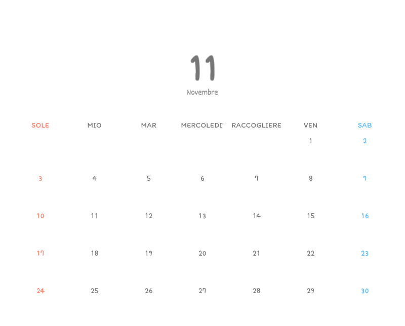 Simpatici calendari con illustrazioni di peluche