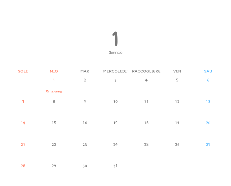 Simpatici calendari con illustrazioni di peluche