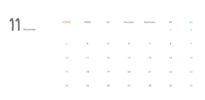 Niedliche Kalender mit knuffigen Illustrationen