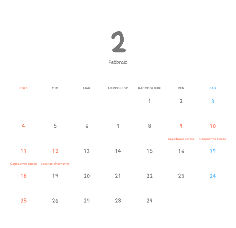 Simpatici calendari con illustrazioni di peluche