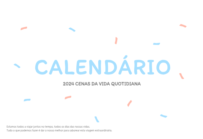 Calendários com ilustrações fofas