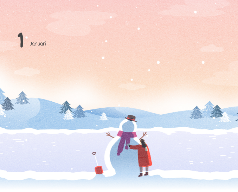 Schattige kalenders met schattige illustraties