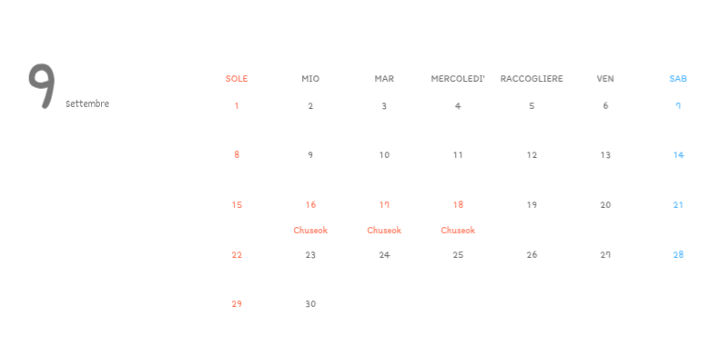 Simpatici calendari con illustrazioni di peluche