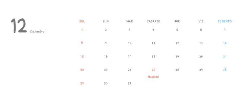 Simpáticos calendarios con adorables ilustraciones
