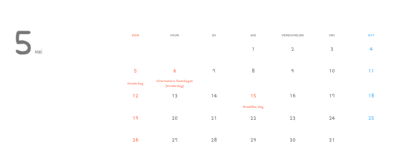 Schattige kalenders met schattige illustraties