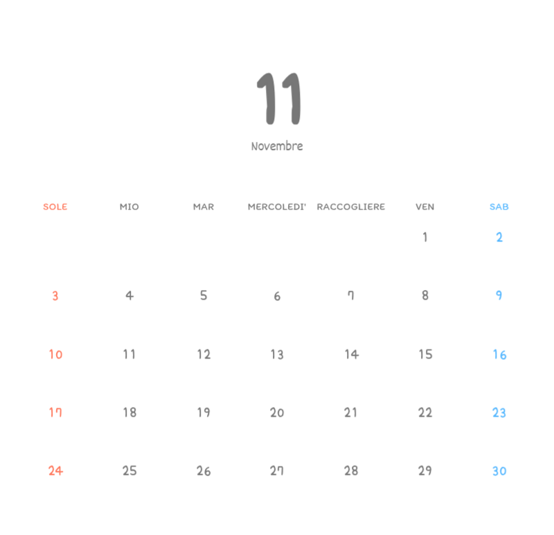 Simpatici calendari con illustrazioni di peluche