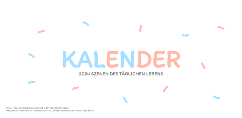 Niedliche Kalender mit knuffigen Illustrationen