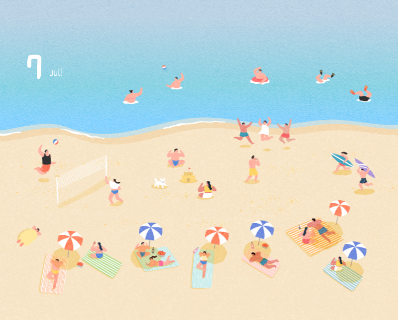 Schattige kalenders met schattige illustraties