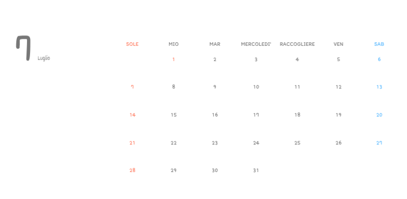 Simpatici calendari con illustrazioni di peluche