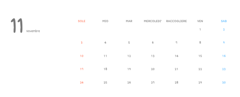 Simpatici calendari con illustrazioni di peluche