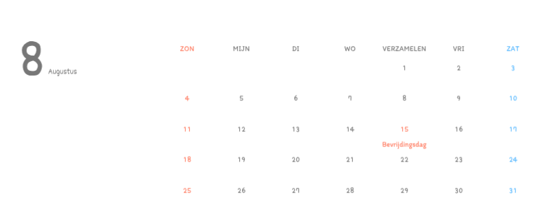 Schattige kalenders met schattige illustraties