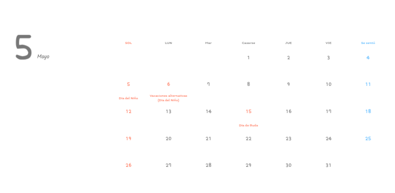 Simpáticos calendarios con adorables ilustraciones