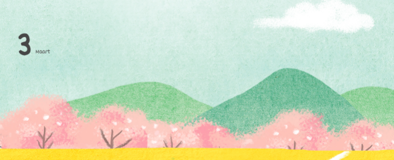 Schattige kalenders met schattige illustraties