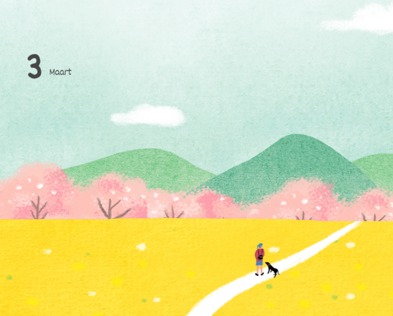 Schattige kalenders met schattige illustraties