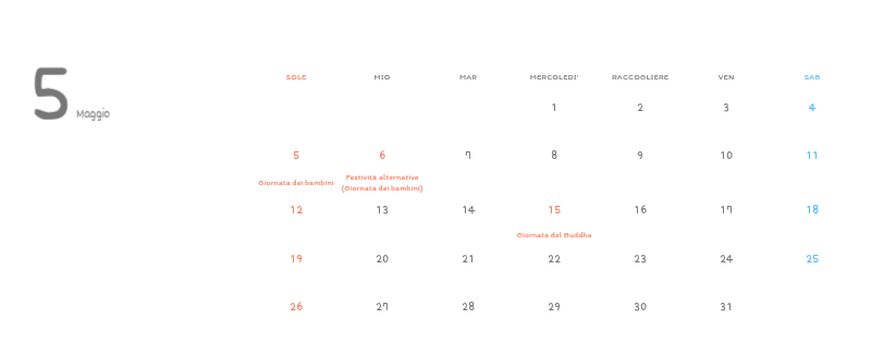 Simpatici calendari con illustrazioni di peluche