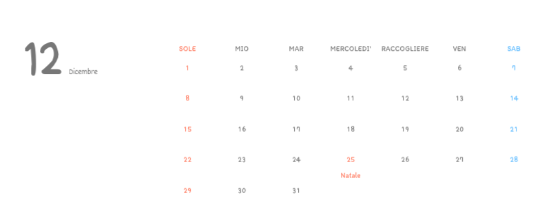 Simpatici calendari con illustrazioni di peluche