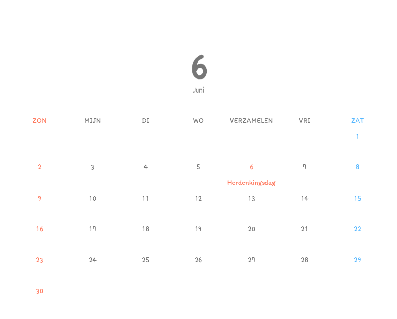 Schattige kalenders met schattige illustraties