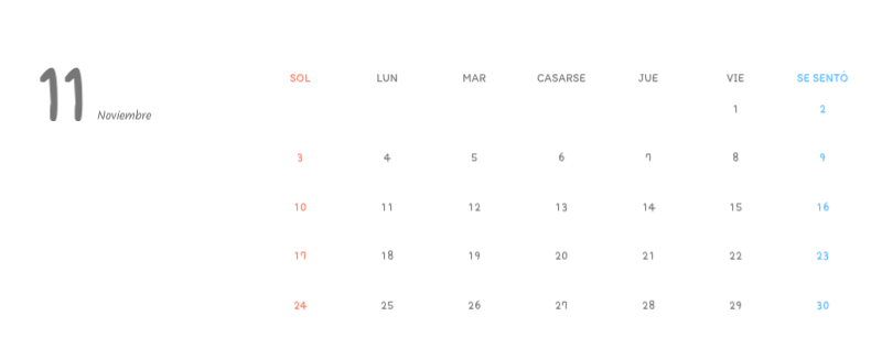 Simpáticos calendarios con adorables ilustraciones