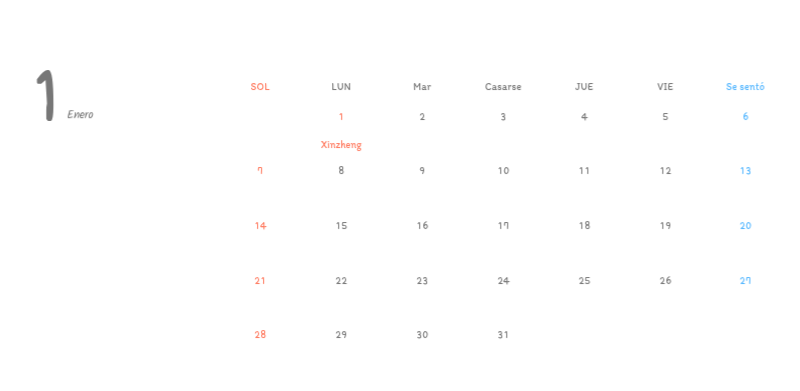 Simpáticos calendarios con adorables ilustraciones