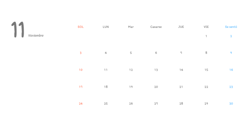 Simpáticos calendarios con adorables ilustraciones