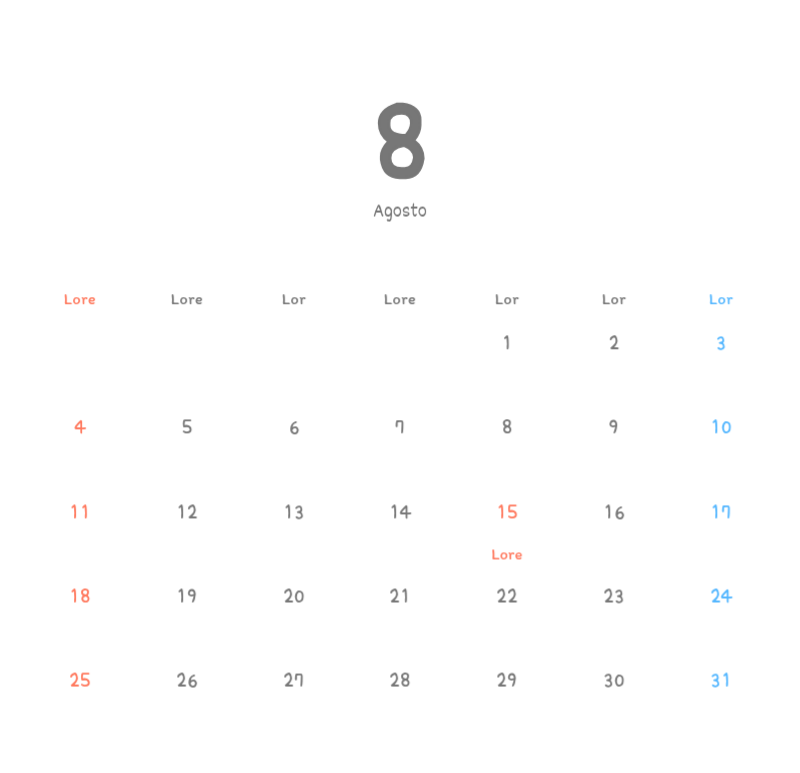 Simpatici calendari con illustrazioni di peluche