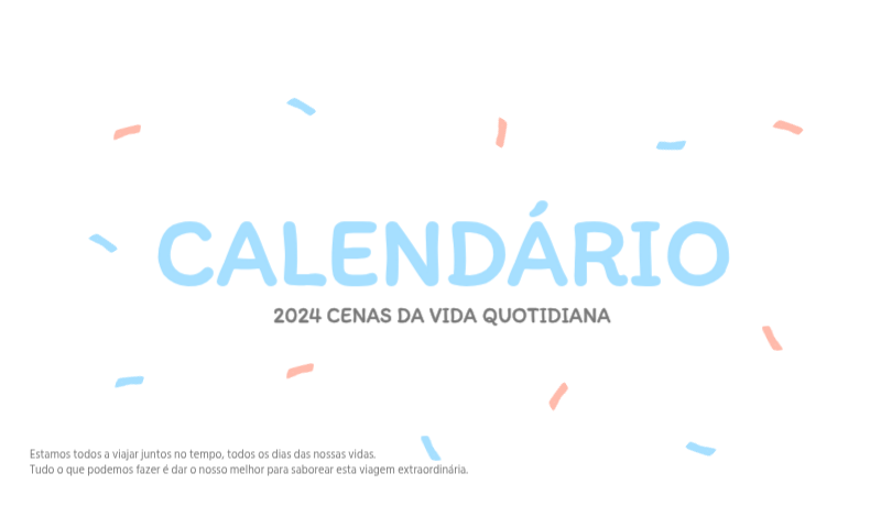 Calendários com ilustrações fofas