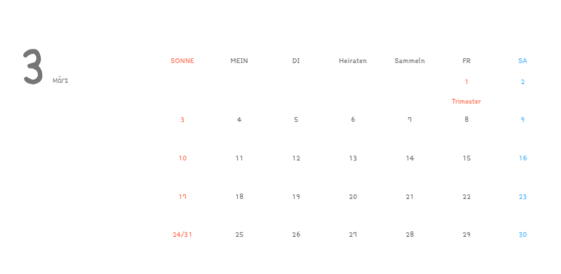 Niedliche Kalender mit knuffigen Illustrationen
