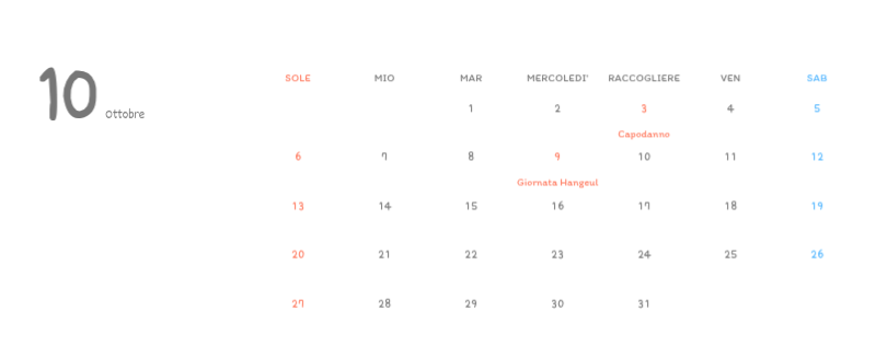 Simpatici calendari con illustrazioni di peluche