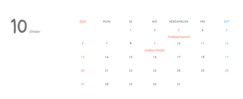 Schattige kalenders met schattige illustraties