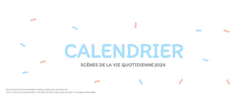 Calendriers mignons avec des illustrations câlines