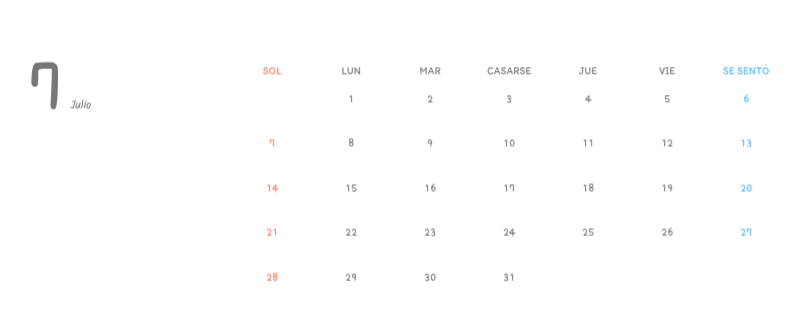 Simpáticos calendarios con adorables ilustraciones