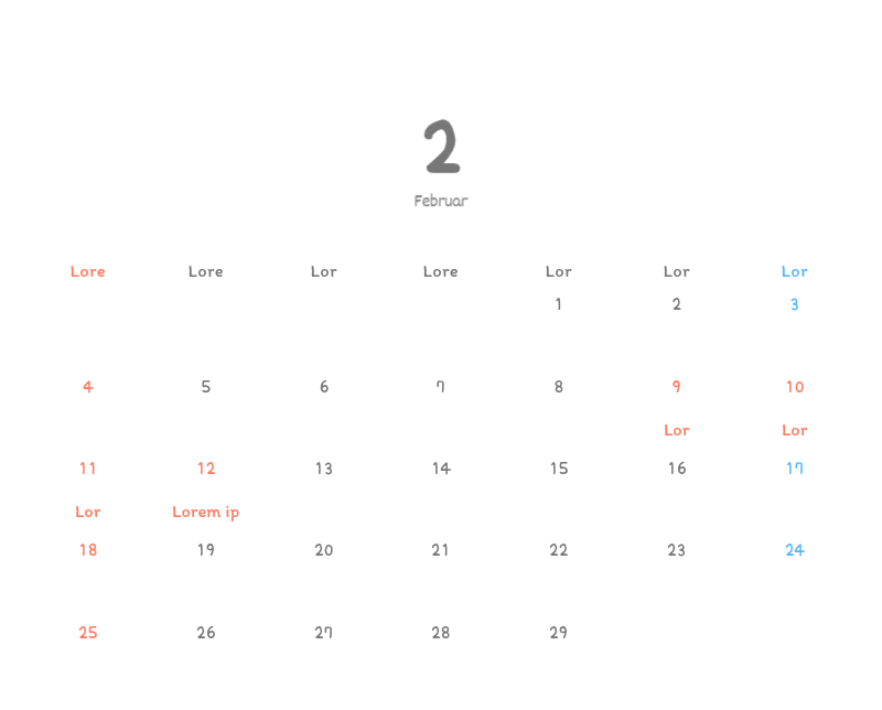 Niedliche Kalender mit knuffigen Illustrationen