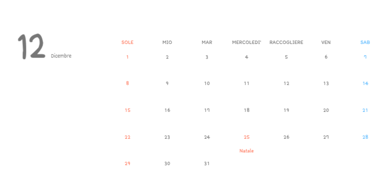 Simpatici calendari con illustrazioni di peluche