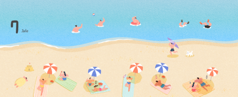 Simpáticos calendarios con adorables ilustraciones