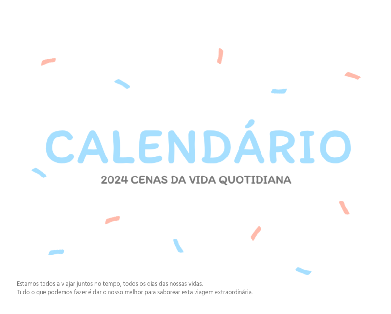 Calendários com ilustrações fofas