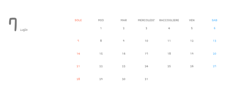 Simpatici calendari con illustrazioni di peluche