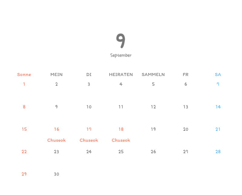 Niedliche Kalender mit knuffigen Illustrationen