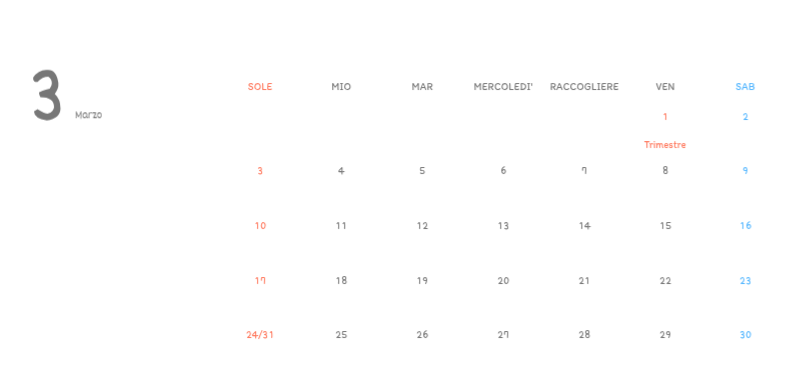 Simpatici calendari con illustrazioni di peluche