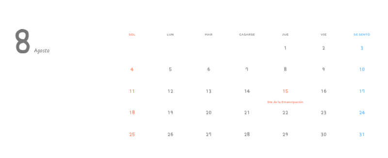 Simpáticos calendarios con adorables ilustraciones