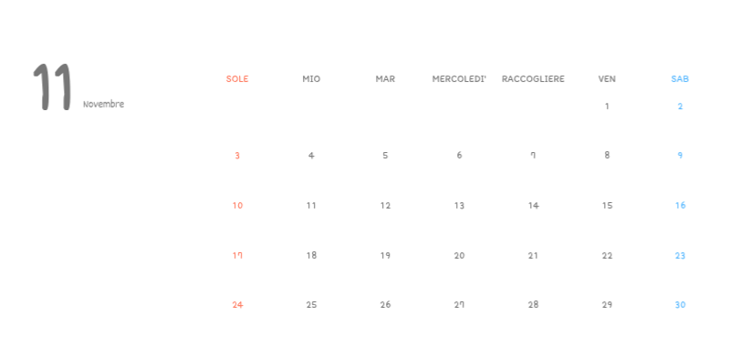 Simpatici calendari con illustrazioni di peluche